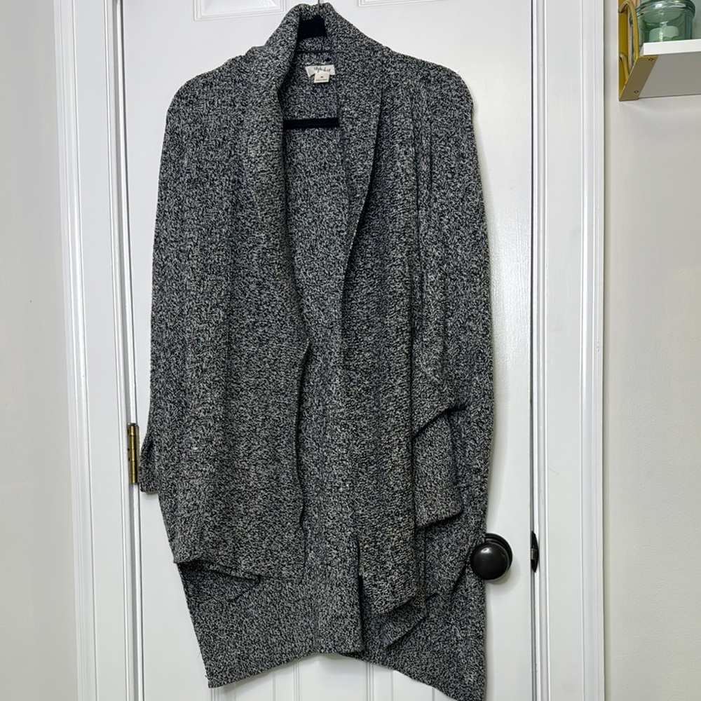 Style & Co Gray Shawl Collar Long Cardigan - Picture 1 of 6